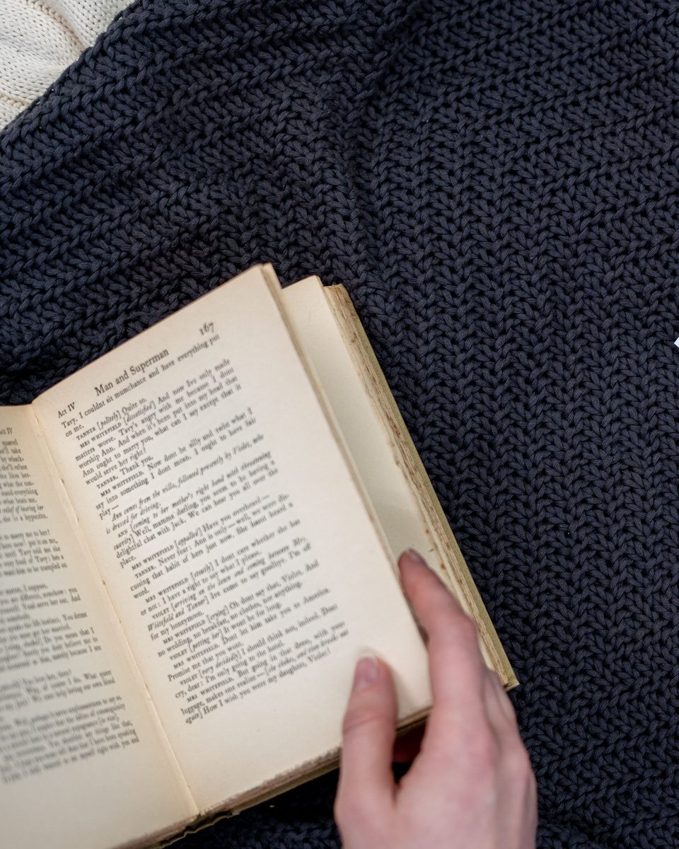 Curled up with a blanket and a good book
